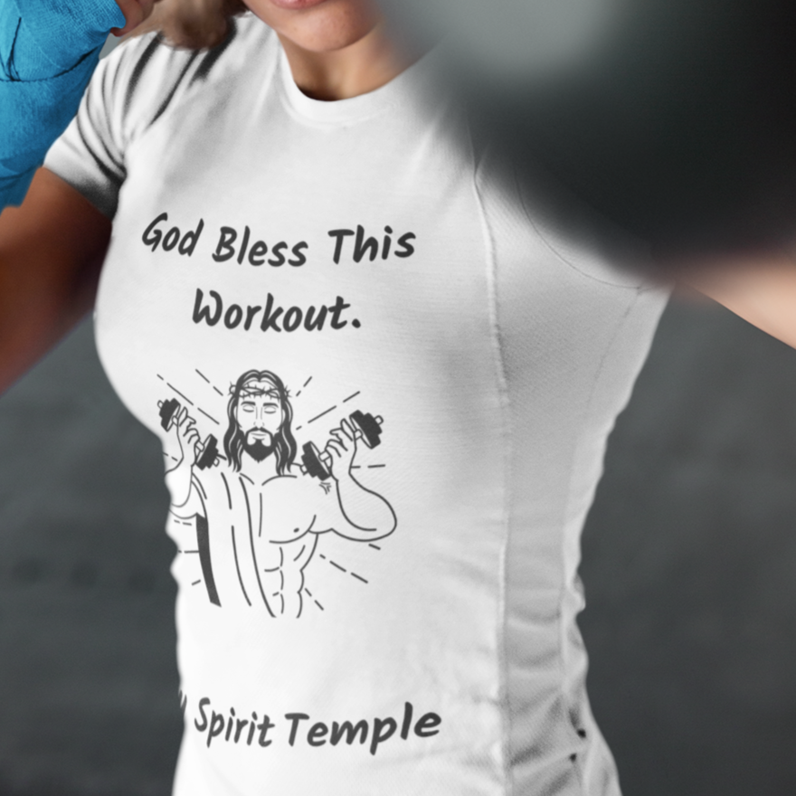 Women's Ideal Racerback Tank "God Bless This Workout