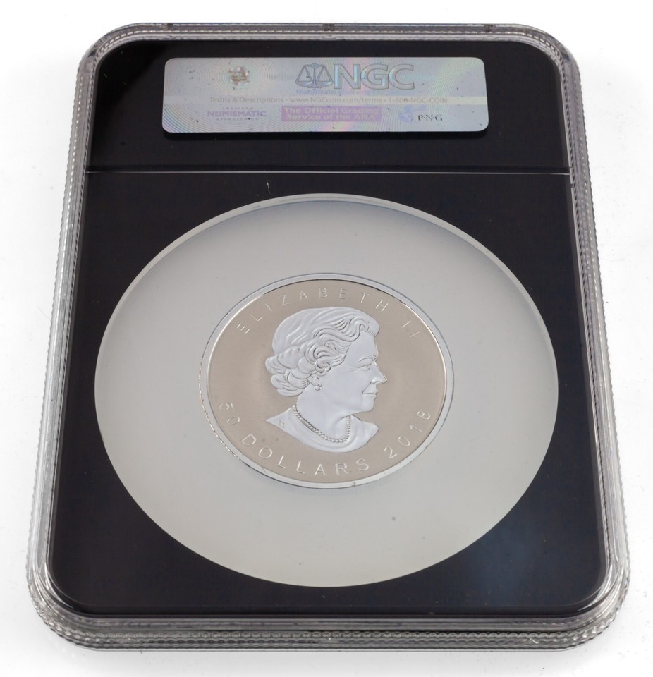 2018 Canada 3 Oz. S$50 Silver Maple Leaf - Incuse NGC PF69 Reverse Proof FDOI Item image 3