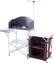 CAMP SOLUTIONS Camp Kitchen Table with Storage Organizer, Outdoor Cooking Table, - £93.51 GBP