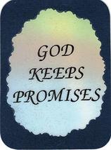 God Keeps Promises 3&quot; x 4&quot; Love Note Inspirational Sayings Pocket Card, ... - £3.16 GBP