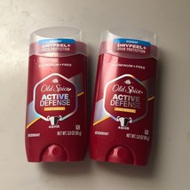Lot of 2 Old Spice Mens Deodorant Aluminum Free Active Defense Fast Brea... - $20.29