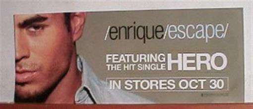 Enrique Iglesias Poster and window slick Promo - $18.05