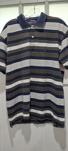 Tommy Hilfiger Men Short Sleeve Polo Shirt Striped Size Large Golf - $14.99