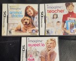 LOT OF 3 IMAGINE DS: ANIMAL DOCTOR+TEACHER+ SWEET 16/ COMES WITH BOX +AR... - $9.89