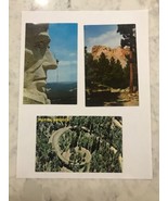 3 New Vtg South Dakota Postcards Mt. Rushmore, Lincoln’s Head &amp; Pigtail ... - €2,59 EUR