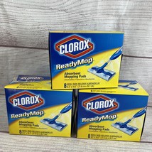 3 New Clorox Ready Mop Refill 8 Absorbent Mopping 2005 Vintage Total Of ... - $24.74