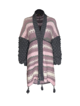 Knitted cardigan with oversized bubble sleeve - £239.25 GBP