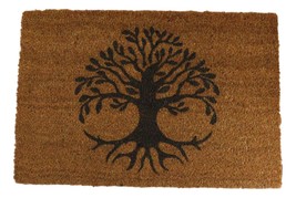 Tree Of Life Eden With Dendritic Roots Coir Coconut Fiber Floor Mat Doormat - £21.57 GBP
