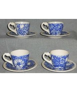 Set (4) 1940s Vernon Kilns BLOSSOM TIME PATTERN Demi Cups/Saucers CALIFO... - €115,41 EUR