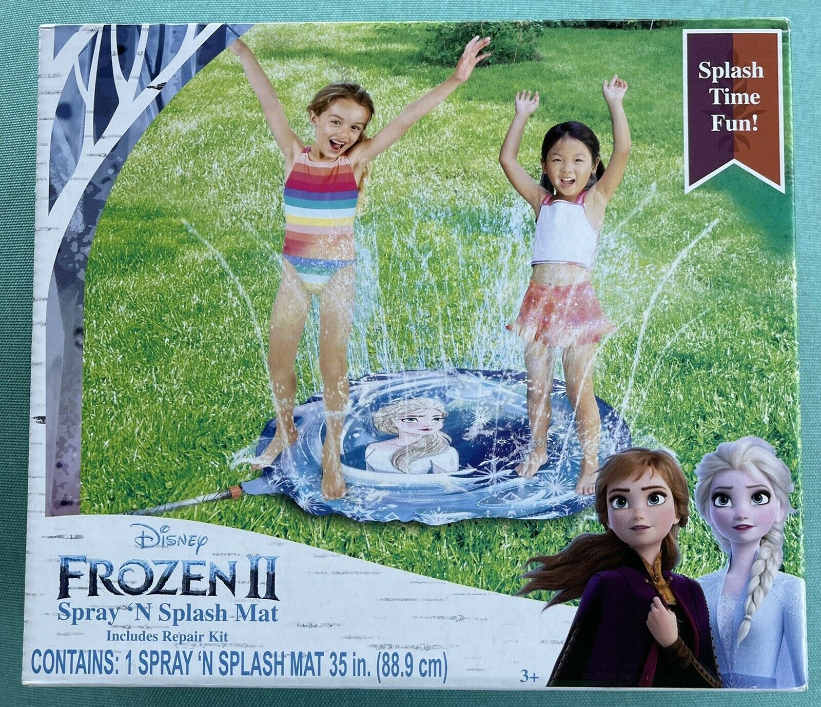 Disney Frozen II Water Sprinkler Spray N' Splash Mat, Outdoor Play Fun, 35"-New - $15.99
