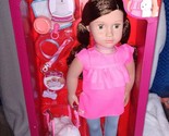 Our Generation Becca 18&#39;&#39; Doll &amp; Pet Dog Pearl Carrier Accessories Set New - $38.49