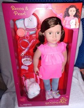 Our Generation Becca 18&#39;&#39; Doll &amp; Pet Dog Pearl Carrier Accessories Set New - £28.92 GBP