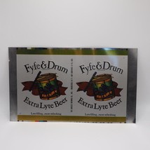Fyfe &amp; Drum Extra Lyte Embossed Unrolled 12oz Beer Can Flat Sheet Magnetic - £31.75 GBP