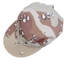 Women&#39;s Camo Cadet Hat Cap Military Army Desert Style Chapeau with Visor L - £7.73 GBP