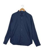 Theory Shirt Mens XL Blue Check Button Down Dress Casual Long Sleeve Preppy - $583.06 MXN
