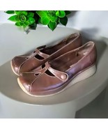 Vintage Steve Madden Taupe Tan wedge Soles Mary Jane shoes Women’s Size 7.5 - $34.64