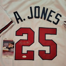 Andruw Jones Signed Autographed Atlanta Braves White Baseball Jersey - J... - £78.68 GBP