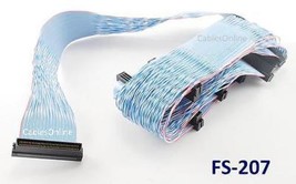 67&quot; Ultra-2 Scsi Twist-N-Flat 68-Pin Lvd 7-Drive Internal Ribbon Cable, Fs-207 - £71.70 GBP