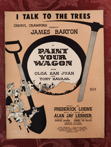 RARE Sheet Music I Talk To The Trees Paint Your Wagon Lerner Loewe 1951 - £12.91 GBP