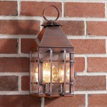 Barn Outdoor Wall Sconce Light in Solid Antique Copper - 3 Light - $334.95