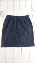 Jones New York Collection Woolmark Nwt. 100% Worsted Wool Skirt Navy Blu... - $68.99