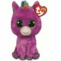 Ty Beanie Boos - ROSETTE the Purple Unicorn (6 Inch) Stuffed Plush Anima... - £7.72 GBP