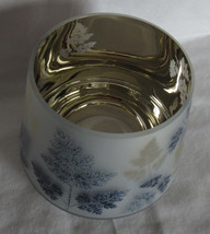 Yankee Candle Crackle Jar Shade J/S Floral Blossoms Flicker Blue Gold Mirror - $42.97