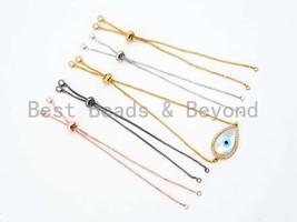 Half-Finished Adjustable Bracelet Chain, Gold/Black/Rose-Gold/Silver - SKU#P14 - £2.23 GBP+