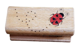 StampCraft Ladybug Love Bug Insect Trail 440D40 Wood Mounted Rubber Stamp - £3.94 GBP