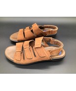 Dr Scholls Sissy Gel-Pack Insole Brown Leather Sandals Sz 8 Strappy - $18.80