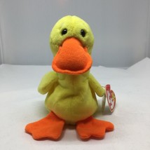 Ty Beanie Baby Quackers Duck Plush Stuffed Animal Retired W Tag April 19 1994 - £15.97 GBP