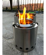 Stainless Camp Fire Pit Stove Burner Cooker Backpacking Outdoor  Campfir... - $654.54 MXN