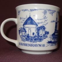 Kobenhavn Copenhagen Coffee Mug 9 oz Cup Denmark Skyline Mermaid Porcelain - £11.90 GBP