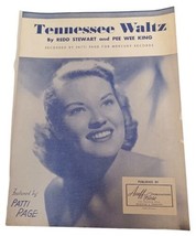 Vintage Sheet Music Tennessee Waltz by Patti Page for Mercury Records 1948 - £15.60 GBP
