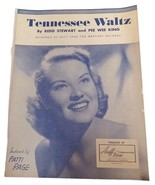 Vintage Sheet Music Tennessee Waltz by Patti Page for Mercury Records 1948 - £15.54 GBP