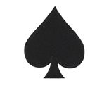 SPADE IRON ON PATCH 3.15" Black Playing Card Suit Biker Embroidered Appl... - $3.95