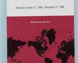 United Air Lines System Time Table October 27 -December 17, 1996 - $13.86