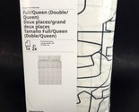 Ikea Hasthage Full/Queen Duvet Cover &amp; 2 Pillowcases Dala Horse White Bl... - £52.94 GBP
