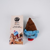 Barkglo Interactive Squeaky Pet Toys Blue-Brown Soft Textured Pet Toys f... - $10.12 CAD