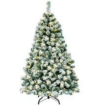 4.5 Feet Pre-Lit Premium Snow Flocked Hinged Artificial Christmas Tree -... - $116.70