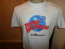 Vtg 90&#39;s White Planet Hollywood Walt Disney World Cotton t-shirt  Sz L USA Nice - £20.07 GBP