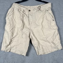 Murano By Baird Mnutt Mens Beige Light Wash Flat Front Chino Shorts Size 38 - £27.21 GBP