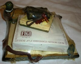 FIGI GRAPHICS DECOY DUCK HUNTERS DESK TOP MEMO HOLDER WITH NOTES &amp; PAPER... - $12.00