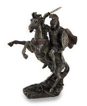 Alexander the Great Riding Bucephalus Bronzed Sculptural Statue - £101.36 GBP