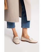 Tory Burch Croc Embossed Georgia Loafers in New Cream Leather $298, Sz 8... - £155.80 GBP