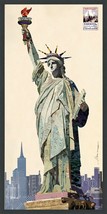 Lady Liberty - Dimensional Art Collage Hand Signed by Alex Zeng Framed Graphic W - £174.01 GBP