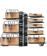 Black Iron Pot &amp; Pan Organizer for Cabinet Adjustable 8 Tiers NEW - $44.86 CAD