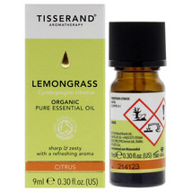 Organic Pure Essential Oil - Lemongrass by Tisserand for Unisex - 0.30 oz Oil - $16.72