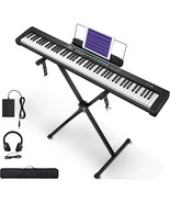 Semi-Weighted Piano Keyboard 88 Keys With Stand, Sustain Pedal, And Carr... - £221.37 GBP