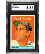Yogi Berra 1958 Topps Baseball Card #370- SGC Graded 6.5 EX-NM+ (New Yor... - $349.95